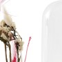 Figurine Décorative DKD Home Decor Fleurs Verre Bois MDF (11 x 11 x 26 cm)