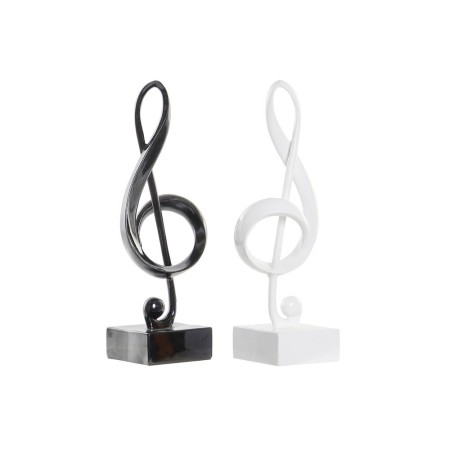 Figurine Décorative DKD Home Decor Noir Blanc Résine (15 x 11.5 x 41 cm) (2 pcs)