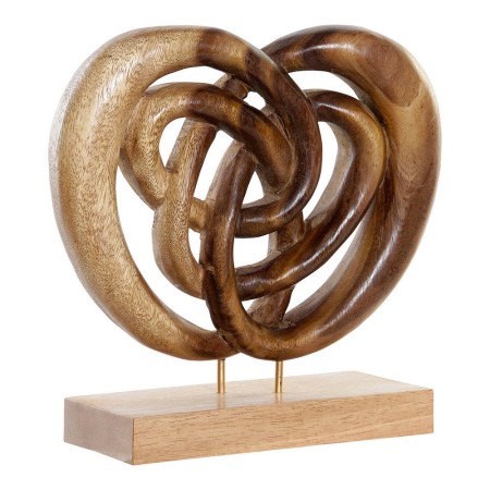 Figurine Décorative DKD Home Decor Bois Abstrait Naturel (25 x 10 x 25 cm)