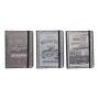 Carnet DKD Home Decor Marron Gris Marron Clair (3 pcs) (10.5 x 1.5 x 14.5 cm)