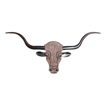 Figurine Décorative DKD Home Decor Bœuf Métal Bois MDF (75 x 2 x 35 cm)