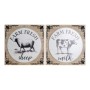 Figurine Décorative DKD Home Decor Cottage Métal Bois MDF Spirales (2 pcs) (40 x 3.5 x 40 cm)