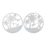 Figurine Décorative DKD Home Decor Palmiers Métal (2 pcs) (98 x 1 x 98 cm)