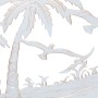 Figurine Décorative DKD Home Decor Palmiers Métal (2 pcs) (40 x 1 x 40 cm)