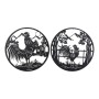 Figurine Décorative DKD Home Decor Coq Métal (2 pcs) (98 x 1 x 98 cm)