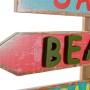 Figurine Décorative DKD Home Decor Signaux Plage Bois MDF (2 pcs) (54.5 x 2.5 x 90 cm)