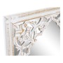 Miroir mural DKD Home Decor Miroir Blanc Bois de manguier (40.5 x 1.5 x 41 cm)