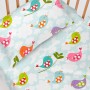 Jeu de draps pour berceau HappyFriday Mr Fox Little Birds Multicouleur Lit de bébé 2 Pièces