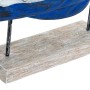 Figurine Décorative DKD Home Decor Métal Bois de manguier Voilier (48 x 10 x 80 cm)