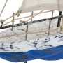 Figurine Décorative DKD Home Decor Métal Bois de manguier Voilier (48 x 10 x 80 cm)