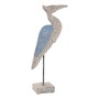Figurine Décorative DKD Home Decor Bleu Métal Turquoise Bois de manguier Héron (22 x 10,5 x 49 cm)