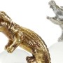 Figurine Décorative DKD Home Decor Résine Verre Crocodile (2 pcs) (15 x 11 x 23 cm)