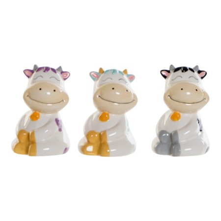 Tirelire DKD Home Decor Vache Dolomite (3 pcs)