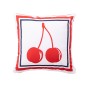 Coussin Benetton Blanc Rouge Cerises 40 x 40 cm Carré