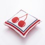 Coussin Benetton Blanc Rouge Cerises 40 x 40 cm Carré