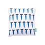 Coussin Benetton Bleu Blanc Carotte 40 x 40 cm
