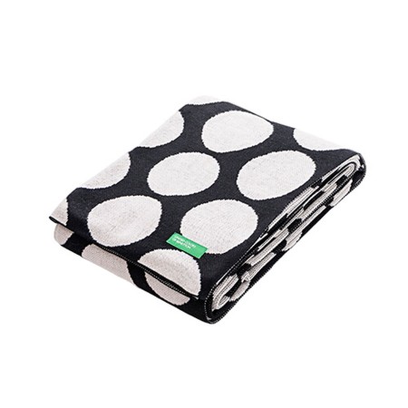 Couverture Benetton Noir Taupes 140 x 190 cm
