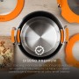 Batería de Cocina San Ignacio Compact Negro Naranja 5 Piezas