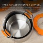 Batería de Cocina San Ignacio Compact Negro Naranja 5 Piezas