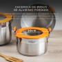 Batería de Cocina San Ignacio Compact Negro Naranja 5 Piezas