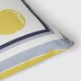 Coussin Benetton Jaune Blanc Cerises 40 x 40 cm Carré
