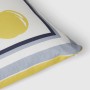 Coussin Benetton Jaune Blanc Cerises 40 x 40 cm Carré