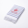 Serviette de toilette Beverly Hills Polo Club Bleu Blanc 100 % coton 80 x 165 cm