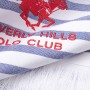 Serviette de toilette Beverly Hills Polo Club Bleu Blanc 100 % coton 80 x 165 cm