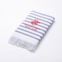 Serviette de toilette Beverly Hills Polo Club Bleu Blanc 100 % coton 80 x 165 cm