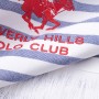 Serviette de toilette Beverly Hills Polo Club Bleu Blanc 100 % coton 80 x 165 cm