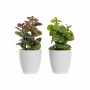 Plante décorative DKD Home Decor Orange Vert Grès Polypropylène (PP) (9.8 x 8 x 18 cm) (2 pcs)