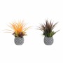 Plante décorative DKD Home Decor Orange Rose Grès Polypropylène (PP) (2 pcs) (31 x 28 x 29 cm)