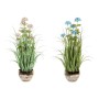 Plante décorative DKD Home Decor Bleu Rose PVC Porcelaine (2 pcs) (20 x 20 x 78 cm)