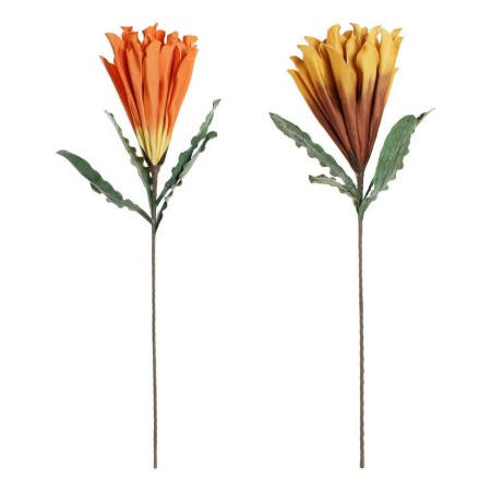 Fleurs décoratives DKD Home Decor Jaune Orange EVA (éthylène-acétate de vinyle) (2 pcs)
