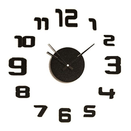 Reloj de Pared Caison Negro Ø 35 cm Adhesivo