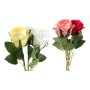 Fleurs décoratives DKD Home Decor Jaune Blanc Rouge Tissu Polyéthylène (4 pcs) (8 x 8 x 55 cm)