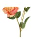 Fleurs décoratives DKD Home Decor Orange Rose Bordeaux Tissu Polyéthylène (4 pcs)