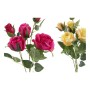 Fleurs décoratives DKD Home Decor Jaune Rose Tissu Polyéthylène Fuchsia (3 pcs)