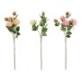 Fleurs décoratives DKD Home Decor Blanc Orange Rose Tissu Polyéthylène (3 pcs) (9 x 9 x 66 cm)
