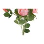 Fleurs décoratives DKD Home Decor Blanc Orange Rose Tissu Polyéthylène (3 pcs) (9 x 9 x 66 cm)