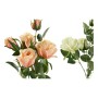 Fleurs décoratives DKD Home Decor Blanc Orange Rose Tissu Polyéthylène (3 pcs) (9 x 9 x 66 cm)