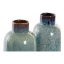 Vase DKD Home Decor Bleu Vert Porcelaine Boho (2 pcs) (12 x 12 x 35 cm)