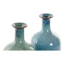 Vase DKD Home Decor Bleu Vert Porcelaine Boho (2 pcs) (11 x 11 x 30 cm)