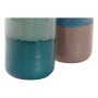 Vase DKD Home Decor Bleu Vert Porcelaine Boho (2 pcs) (11 x 11 x 30 cm)