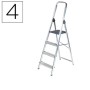 Escalera Q-Connect KF00315 Gris Aluminio