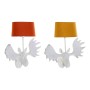 Suspension DKD Home Decor Blanc Orange Polyester Résine 220 V 25W Ocre (2 pcs) (42 x 15 x 44 cm)