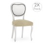 Housse de Chaise Eysa THOR Beige 50 x 5 x 50 cm 2 Unités