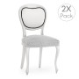 Housse de Chaise Eysa THOR Gris 50 x 5 x 50 cm 2 Unités