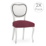 Housse de Chaise Eysa THOR Bordeaux 50 x 5 x 50 cm 2 Unités