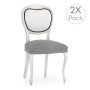 Housse de Chaise Eysa THOR Gris foncé 50 x 5 x 50 cm 2 Unités